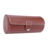 Watch Roll Case   PU Leather 3 Slots Watch Travel Case for Bracelets Jewelry Brown