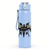 1PC Fantasy royal group vintage print 750ml colorful plastic sports water bottle leakproof pop up lid with straw for outdoor work home use