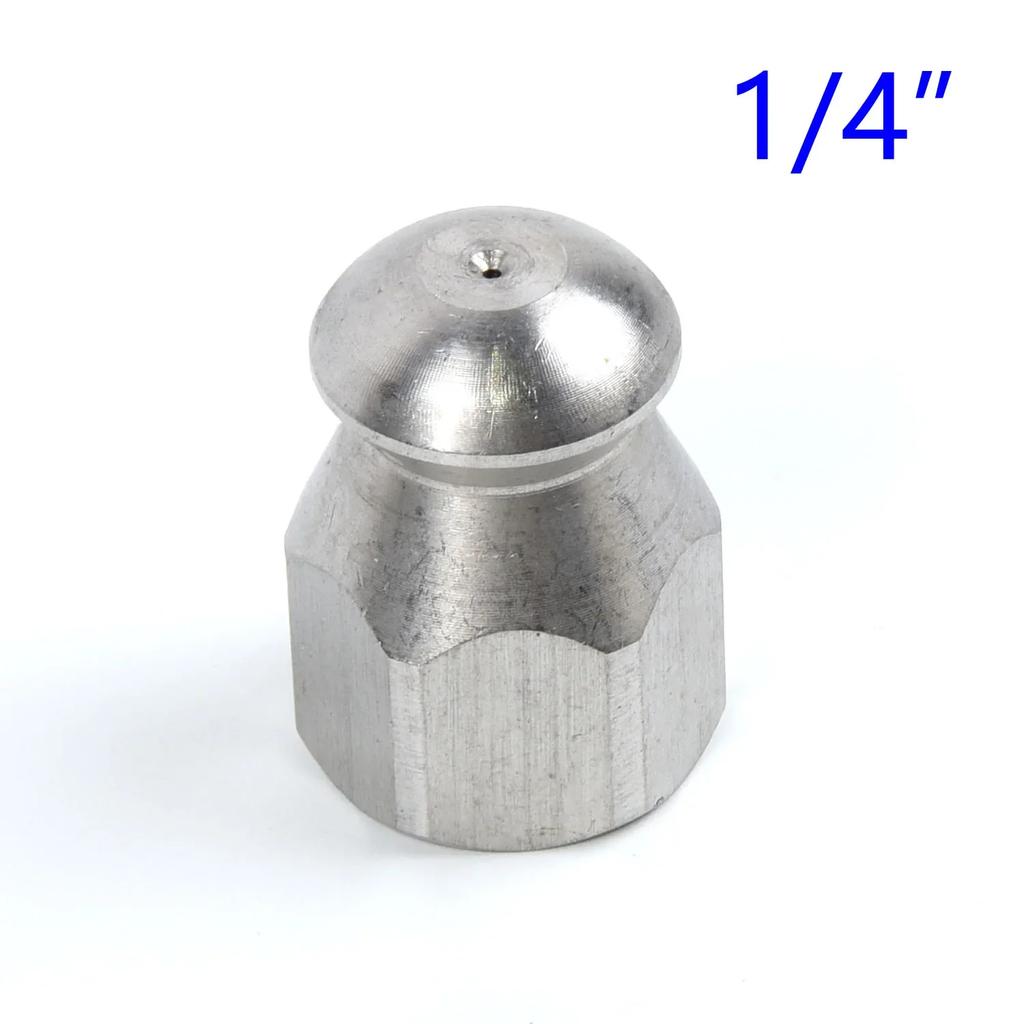 Sewer Cleaning Nozzle Drain Set Washer Female Nozzle Jet 1 Forward 3 Rear 1pcs Stainless Steel Cleaning New Useful
