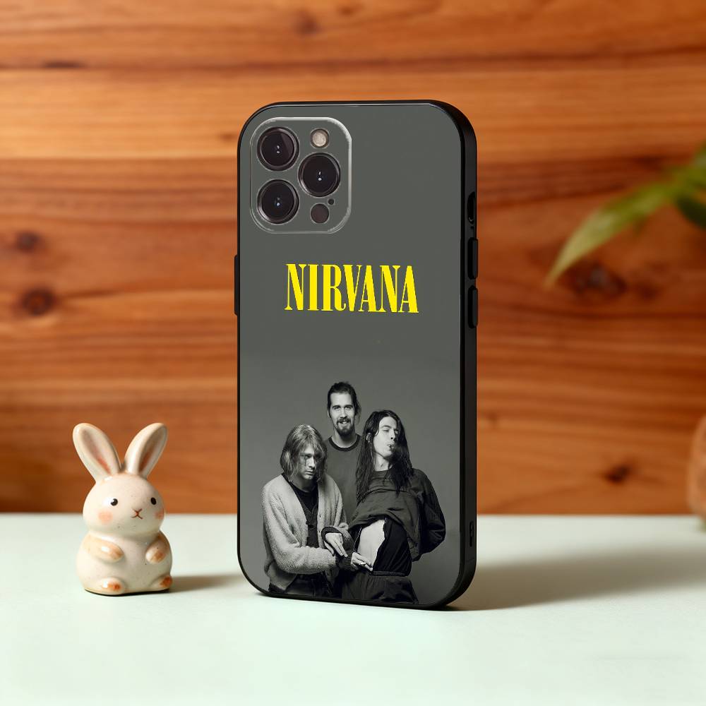 N-Nirvana Rock Band L-Lamentably Phone Case For iPhone17 16 15 14 13 12 11 Pro Max Plus,5G Soft Black Case