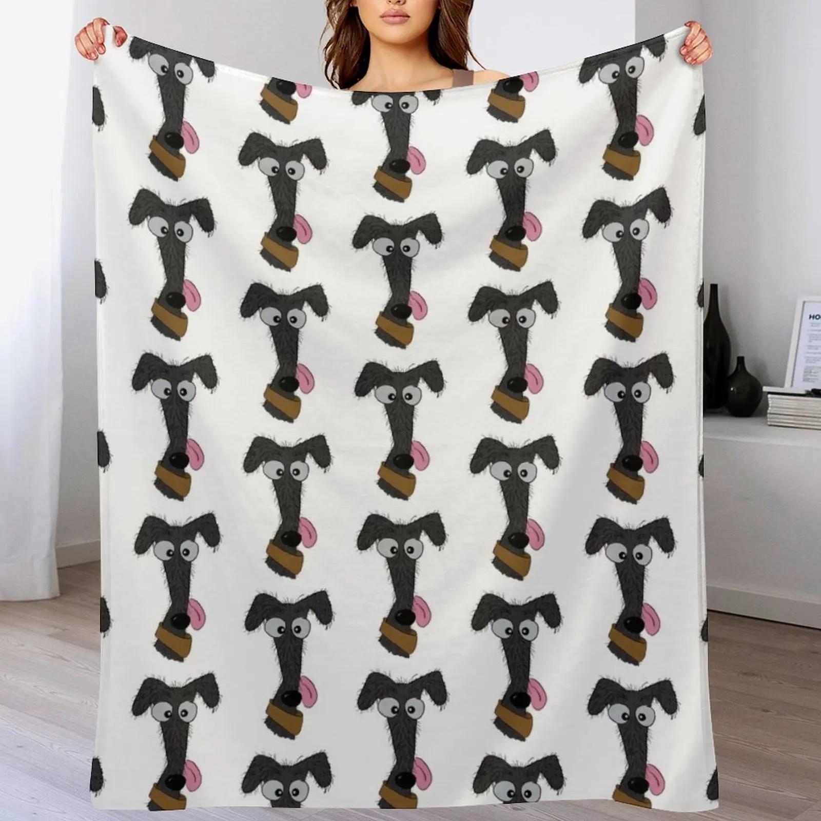 

Scruffy Grey Lurcher Throw Blanket Machine Washable Soft Warm Blanket 102x76cm(40x30in)