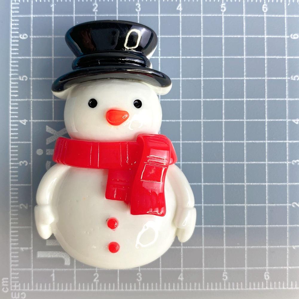 

1pc Resin 2D Christmas Cake Toppers - Santa Claus, Tree, Deer Cake Decorations Cupcake Picks for Xmas Party Decor Supplies