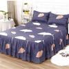 Bed Skirt Cotton Bedspread Set Embroidery Bed Dress Pillow Cases 3 Pieces/Set For King/Queen Double 1.5/1.8/2M Sheet Cover