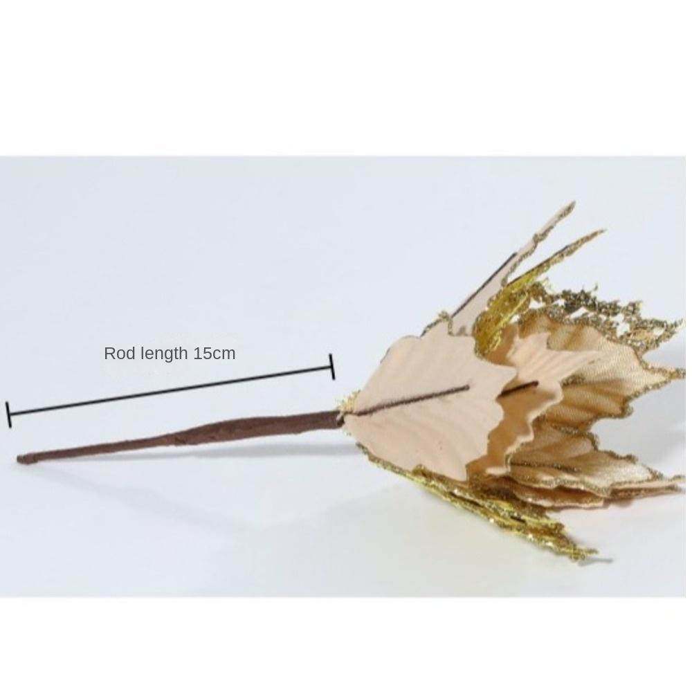 New 24cm Poinsettia Glitter Flower DIY Large Christmas Flowers Merry Christmas Wedding Decor Xmas Tree Decorations