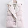 Autumn and winter Internet celebrities Korean version loose and thin fashion versatile fur integrated lapel vest women