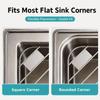 Sink Drying Rack 201 Stainless Steel Rustproof Triangle Kitchen Storage Organizer Corner Drain Basket for Utensils