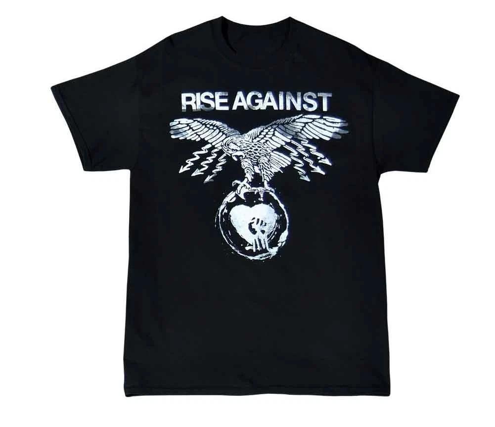 Vtg Rise Against Band Music Tour Cotton Black All Size T Shirt For Men TR949 S