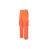Premium Solid Zipper Pocket Straight-Leg Cargo Pants Men Bottoms Orange DX7857-819