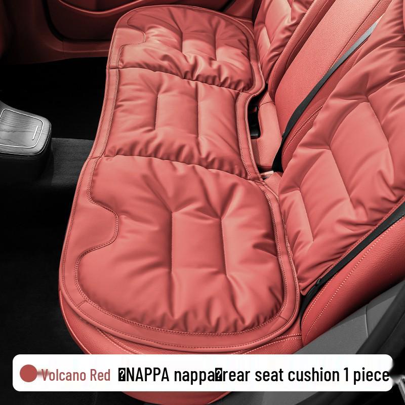Luxury Nappa Leather Non-Slip Car Seat Cushions for Five-Seater - Thickened Design for Front and Rear Seats