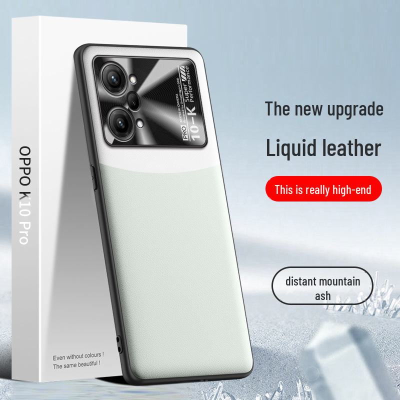 Liquid Leather Case for Oppo K10 Pro, Offers Anti-fall and Anti-fouling Protection In a Single Piece.