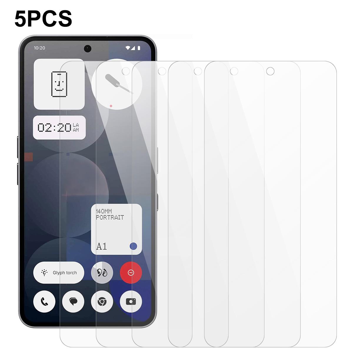 

5Pcs For Nothing Phone (3a) Pro Screen Protector 0.3mm 2.5D Tempered Glass Clear Film Type A