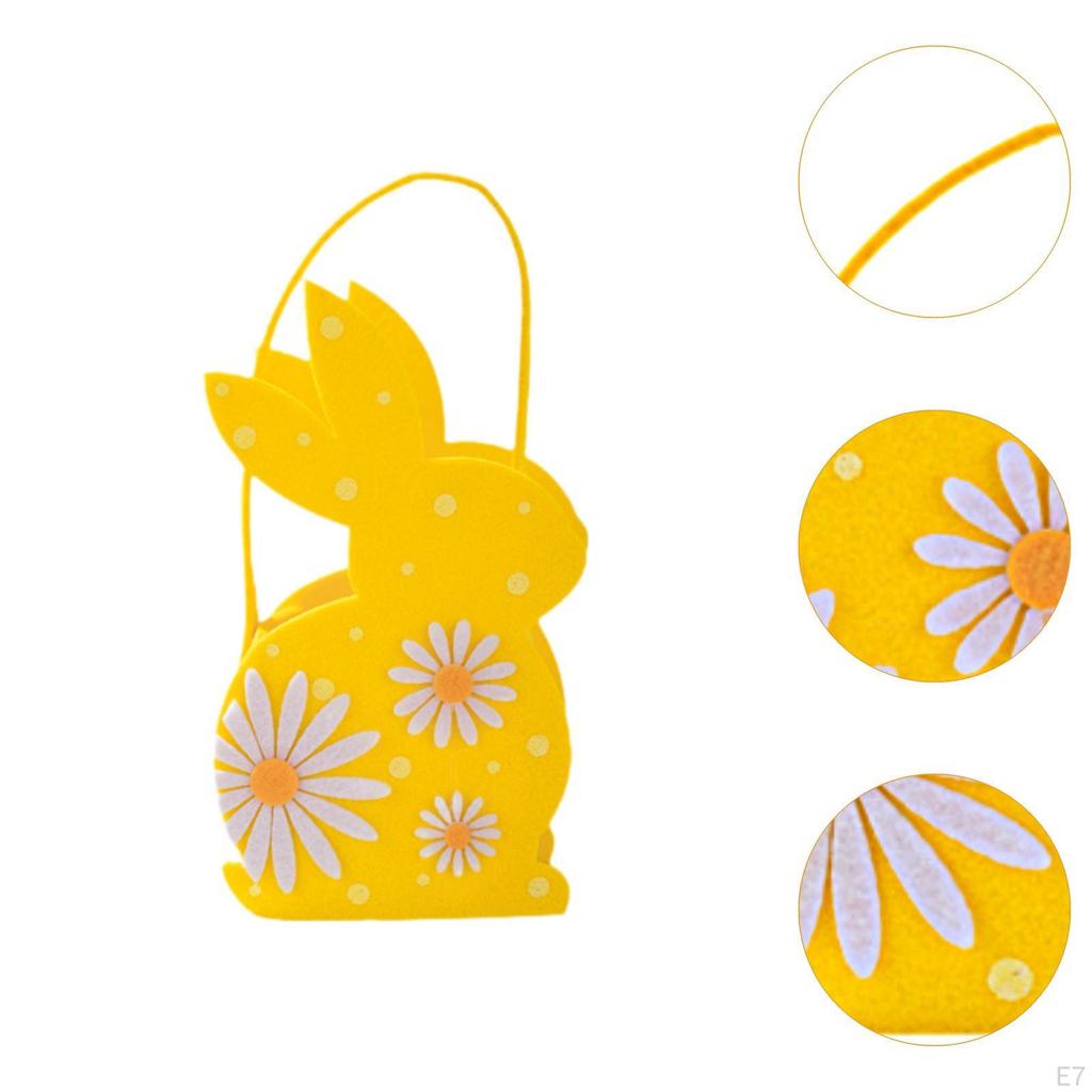 Easter Bunny Bags Candy Pouch Felt Cloth Rabbit Basket Tote