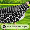 Homaxy New Round Tablecloth 1 PCS PEVA Material Wipeable Flannel Backed Vinyl Tablecloths Waterproof Elastic Fitted Table Covers