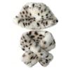 Autumn and winter new imitation lynx scarf hat set leopard print plush bucket hat shows small face thickened warm ear hat