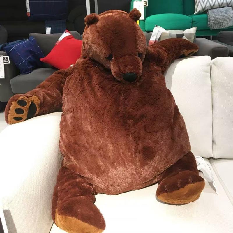 Non-Toxic 55Cm Internet Celebrity Hugs Big Brown Bear Plush Toy Comforting Pillow Baby Sleeping Rag Doll Soft Cuddly Stuffed Animal