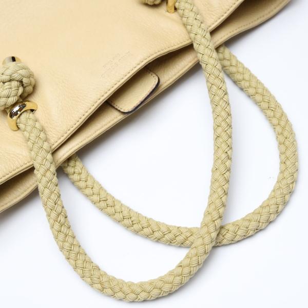 Kate Spade Circular Braided Rope Handle Tote Bag Beige Women Used