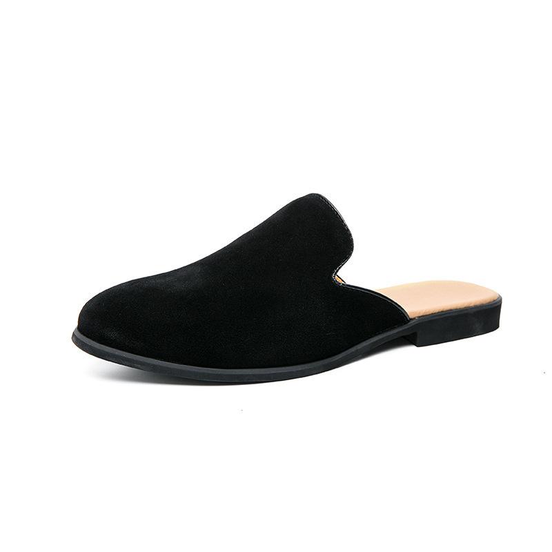 Fersenlose Halbschuhe Herren Sommer Mattes Leder Umkleidekabine