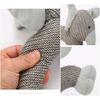 Plush Dog Chew Toy Squeaky Linen Stuffed Animals Interactive Puppy Teething Toy for Small And Medium Dogs Teeth Cleaning