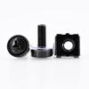 M6x16mm M6x20mm Black Carbon Steel Screw Nut Set For Rack Mount Server Cabinet Shelves Phillips Bolt Cage Nuts Kit 20Set M5 M6