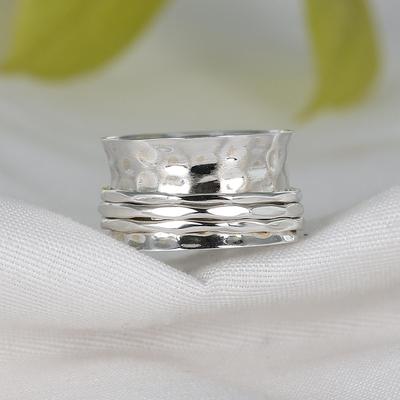 Meditation Spinner Ring, Silver Jewelry, Anxiety Ring, Gift For Her, Handmade Jewelry