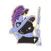 Xiaomi Cosplay Card Reasoning Game & Black Cat Enamel Pin Punk Demon Witch Cat Knight Shield Black Cat Brooch Lapel Bag Badges Jewelry