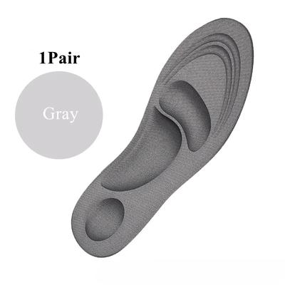 4D Memory Foam Sport Insoles Plantar Fasciitis Arch Support Shoe Inserts Sneakers Cushioning Anti-slip Template Insole Men Women