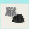 Mädchen Baby Sommerkleid Set mit weichem Stoff und Schleife für Kleinkindmädchen