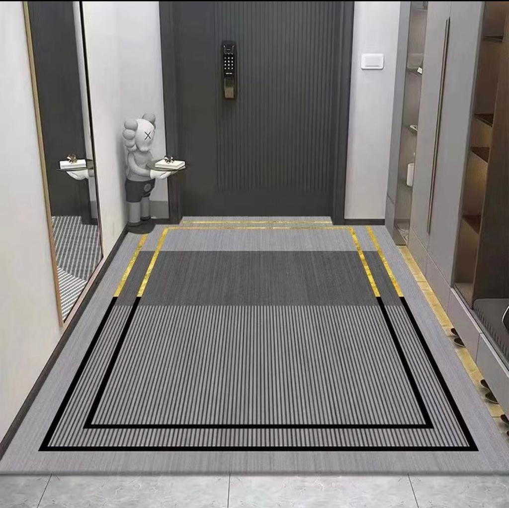 Light Luxury High Sense Entry Mat Door Mat Absorbent, Anti-slip and Wear-resistant Can Be Cleaned Bathroom Quick Dry Diatom Mud Mat