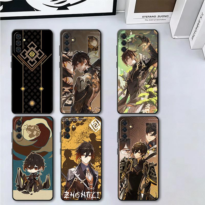 Genshin Impact Zhongli Soft Phone Case for Samsung A17 A37 A57 A16 A26 A36 A56 A15 A25 A35 A55 A14 A24 A34 A54 A13 A23 A33 A53 A