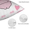 Asamimichaan Cute Asamimi Heart Square Pillowcases Polyester Seat Cushion Cover Funny Decor Pillow Cover 45*45