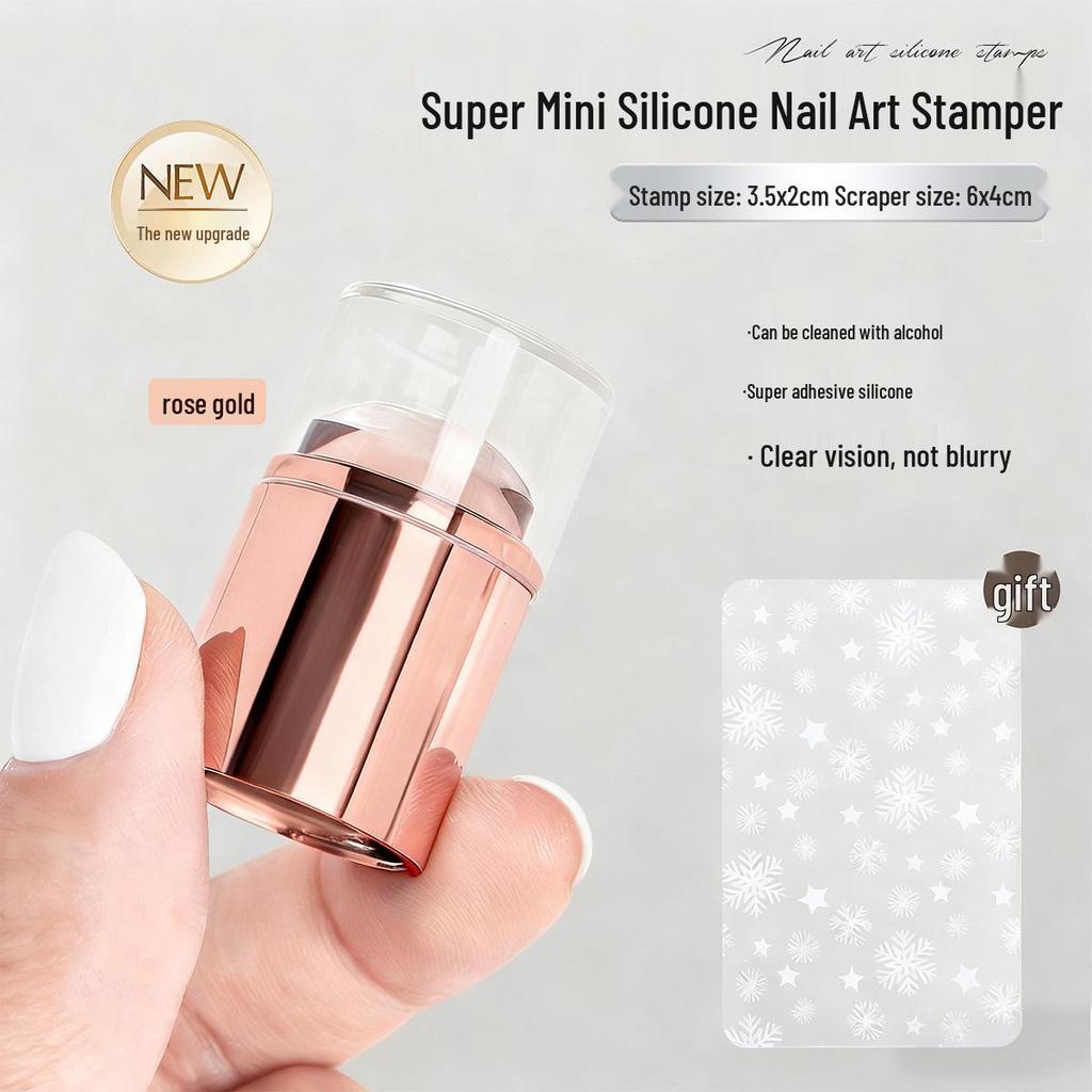 Little Chubby Beauty Large Nail Stamping Tool with Flexible Silicone Stamper for French Manicures