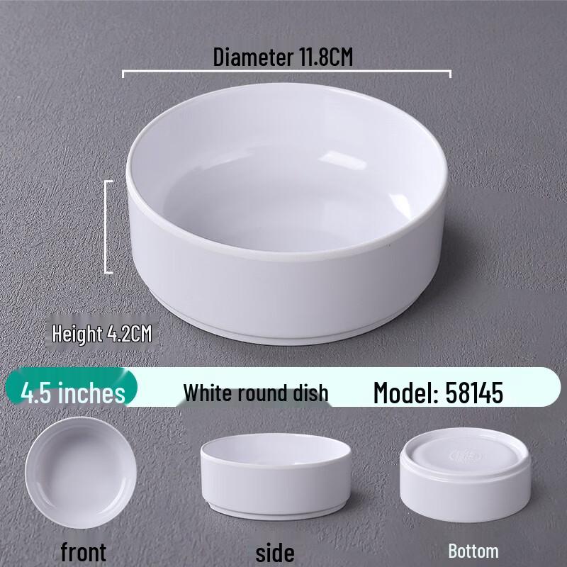 ZISIZ Melamine Round Plate Set