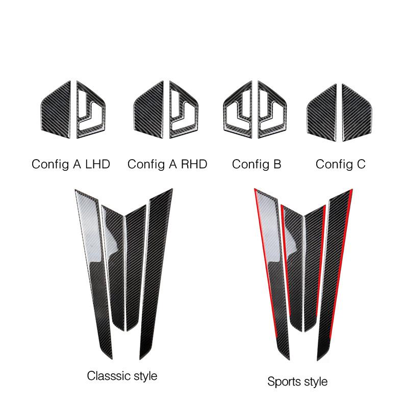 For Mercedes C Class W204 Interior Decoration Moulding Carbon Fiber Seat Adjust Button Decals Car Sticker Door Panel