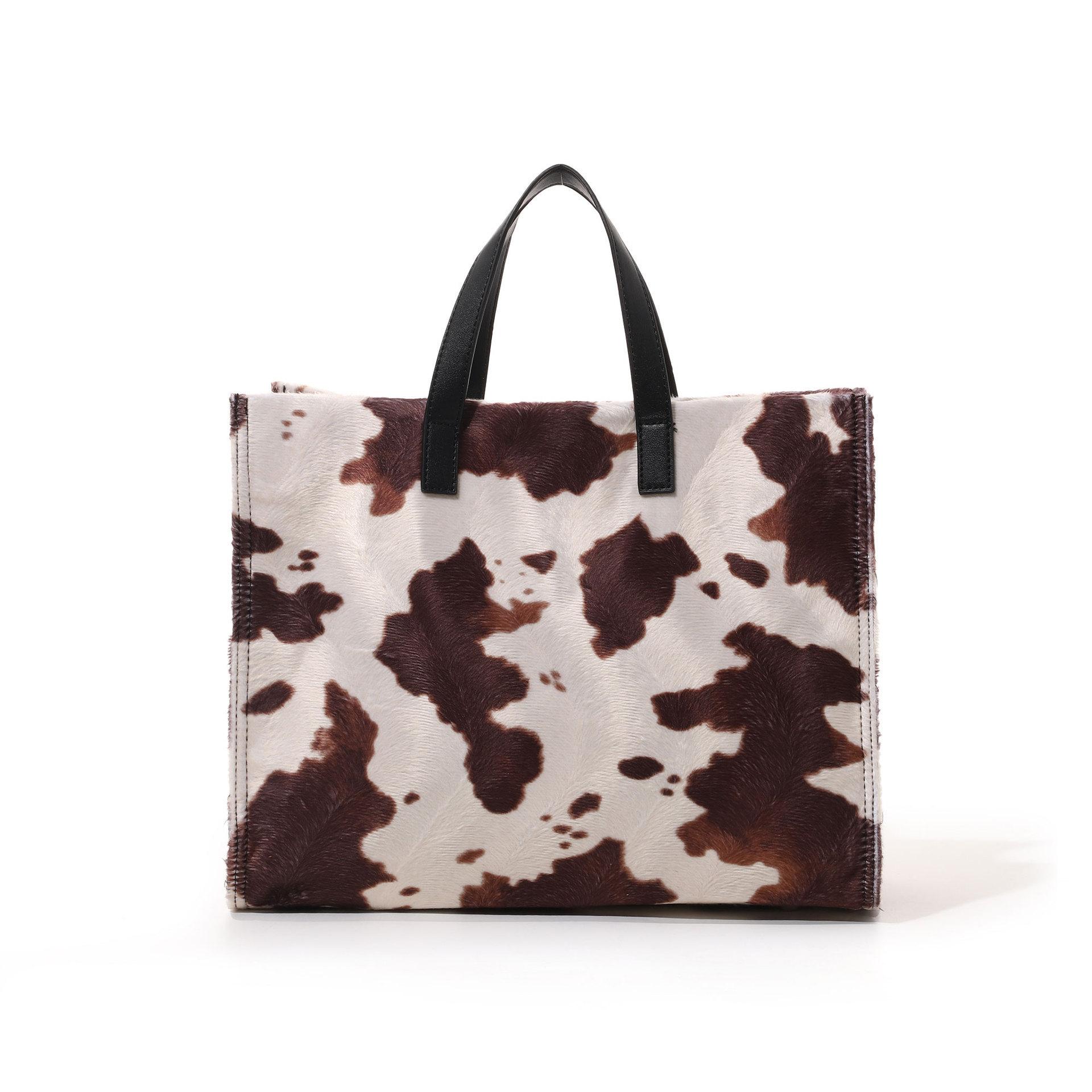 

Стильная вместительная премиальная сумка-тоут для поездок на работу, универсальная повседневная портативная сумка через плечо с леопардовым принтом