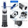 3-in-1 Handheld Refractometer: 0-40% Brix Sugar Meter, 0-25% Alcohol Tester, 0-22° Baumé Gauge