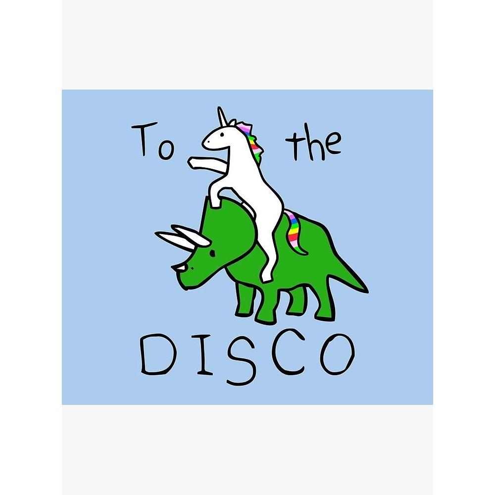 Tapestry to the disco riding a unicorn 75x100