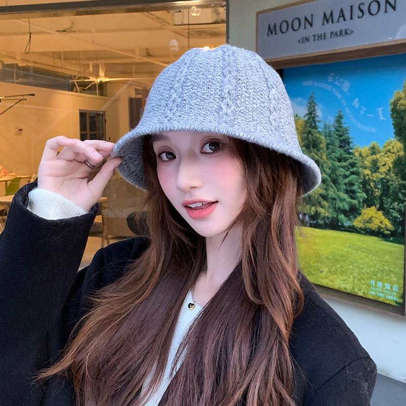 Solid Winter Color Knitted Cap Women Breathable Windproof Fisherman Hat Fashion