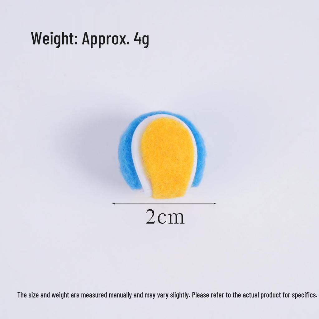 Mini Plush Tennis Ball Keychain - Creative DIY Sports Bag Pendant and Photography Prop