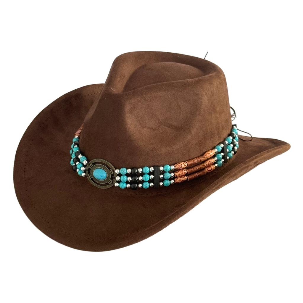 Hot-selling retro bull's head big-brimmed top hat, European and American suede western cowboy hat, men's temperament jazz hat