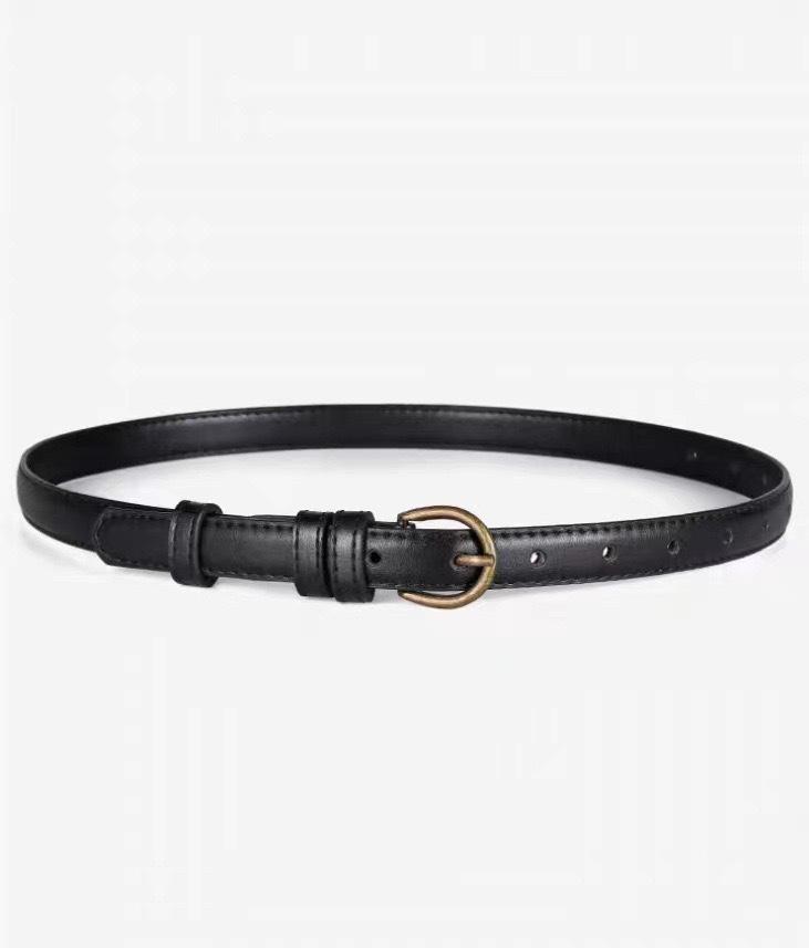 

Belt Women S Commuter Imitation Leather Pu Leather Casual Decoration Retro Copper Pin Buckle Trendy Women S Belt 100cm чёрный