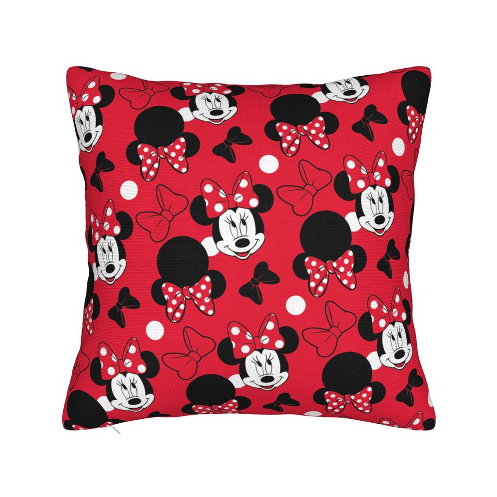 Cute Minnie Mouse Square Pillow Covers Polyester Home Famous Popular Cartoon Cushion Case Cool Decor Pillow Cover 45*45