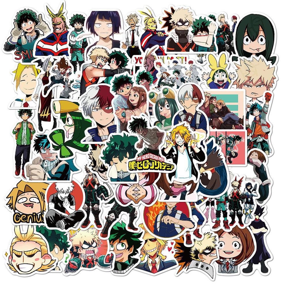 100PCS Naruto Stickers Dragon Ball Attack On Titan Stickers for Laptop Water Bottle Skateboard Decal Toys Gifts