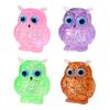 Glitter Owl Sugar Stress Ball Slow Rebound Stress Relief Clear Bird Squeeze Toy Anxiety Relieving Animal Shape Hand Relaxation Tool