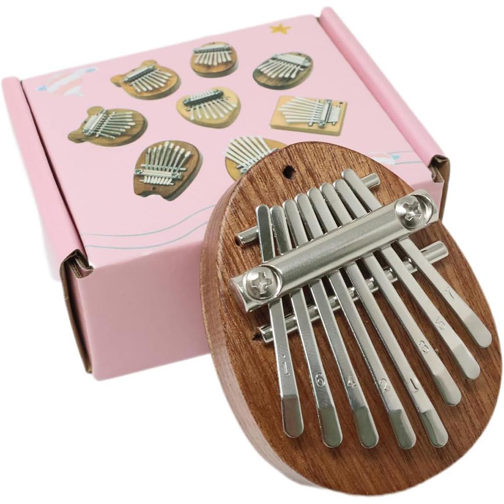 Portable Solid Wood 8 Key Mini Kalimba exquisite Finger Thumb Piano Musical good accessory Pendant Christmas Gift