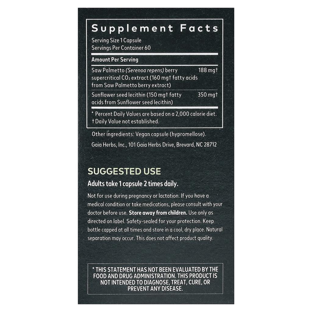 Saw Palmetto for Men, Vegan Liquid Phyto Capsules 60