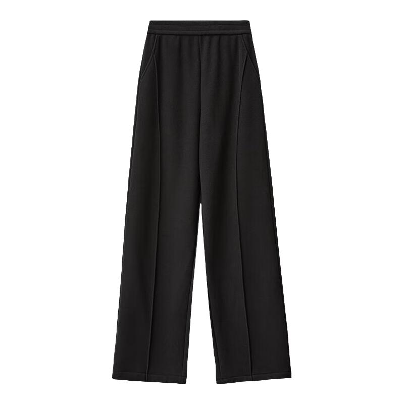 Shangdu Bila Women's Winter Fleece-Lined High-Waist Straight-Leg Pants