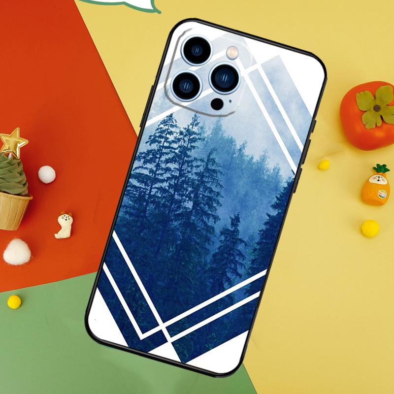 Forest Geometry Wood Nature Phone Case For iPhone 18 17 Pro Max 16 15 14 13 12 11 Pro Max Plus 12 13 Mini 16e 17 Air Cover