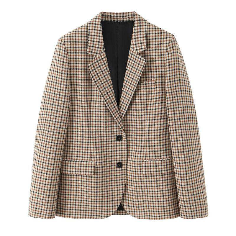 Za Autumn/Winter New Arrivals Women's Clothing Zr European and American Style Plaid Blazer and Plaid Pants 8782869 8775869