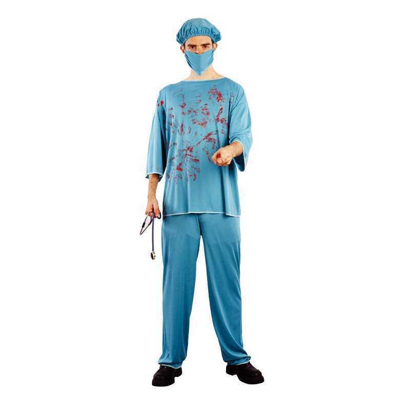 Halloween Bloody Nurse Cosplay Costume Creepy Horror Doctor Surgeon Gag Masquerade Party Fancy Dress Outfit Hot Women Men Adult