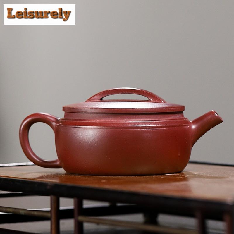 170ml Retro Yixing Purple Clay Teapots Handmade Large Caliber Pot Raw Ore Dragon's Blood Sand Mud Kettle Zisha Tea Set Tea Gift